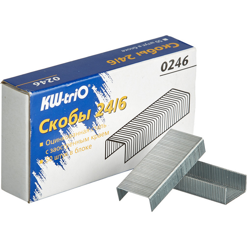 Скобы для степлера KW-trio №24/6, 1000 шт. 