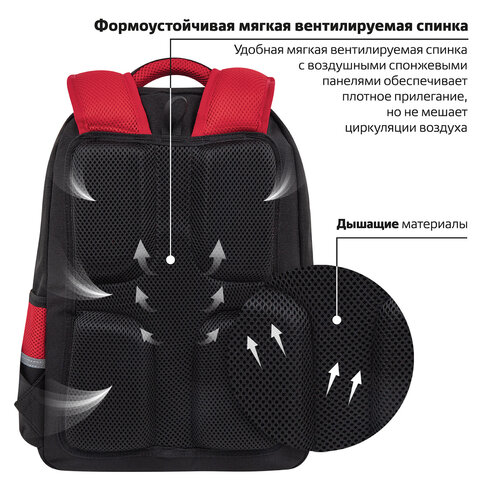Рюкзак ЮНЛАНДИЯ COMPLETE, с пеналом в комплекте, эрго-спинка, «Anime boy», 42×29х14 см