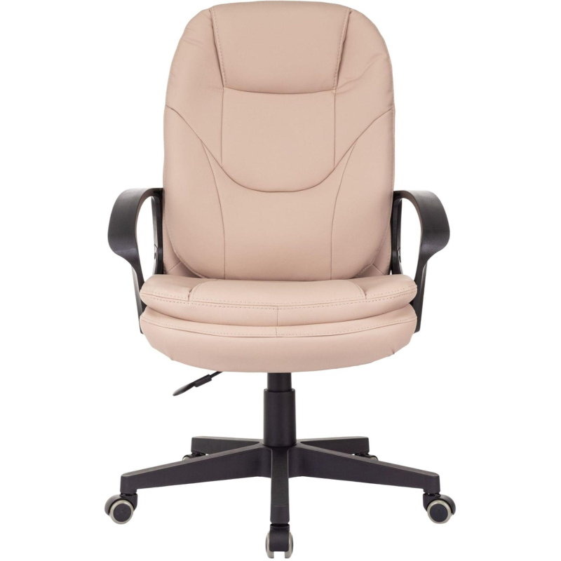 Кресло VB_EChair 668LT PU бежевый эко. кожа крестов. пластик