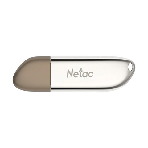 Флеш-диск 32 GB NETAC U352, USB 2.0, металлический корпус, серебристый-20PN