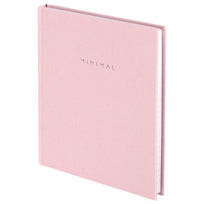 Блокнот МАЛЫЙ ФОРМАТ 110×147 мм, А6, 80 л., твердый, клетка, BRAUBERG «Minimal», розовый