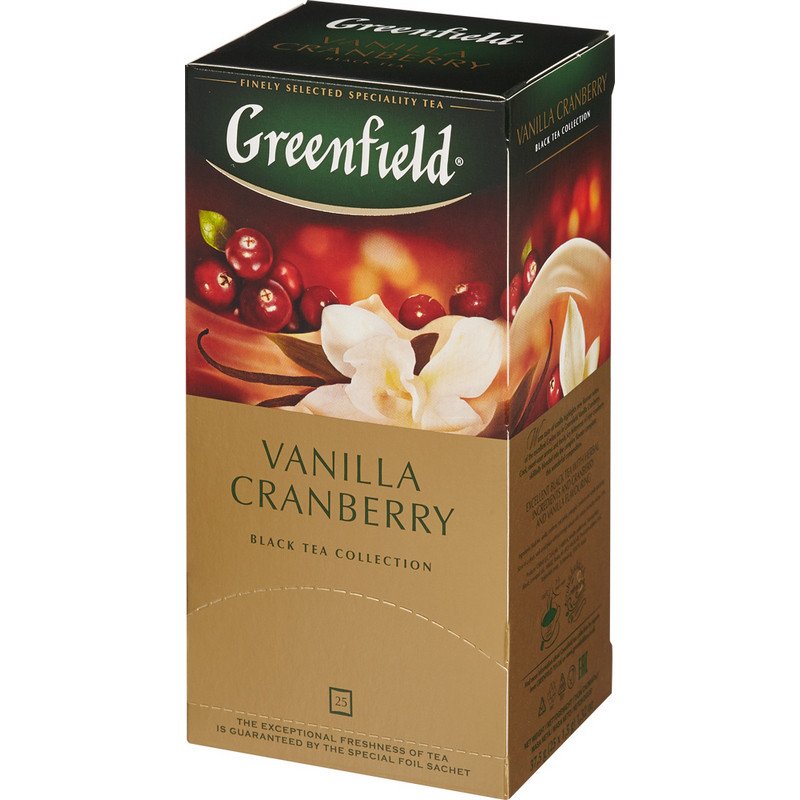 Чай Greenfield Vanilla Cranberry черный 25 пакетиков арт. 102918 ...