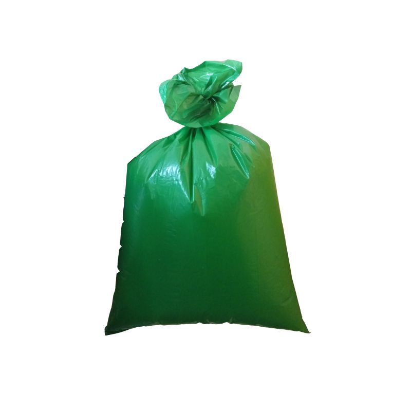 Мешки для мусора ПВД 120л 40мкм 20шт/рул зеленые 70×110см Luscan Bio
