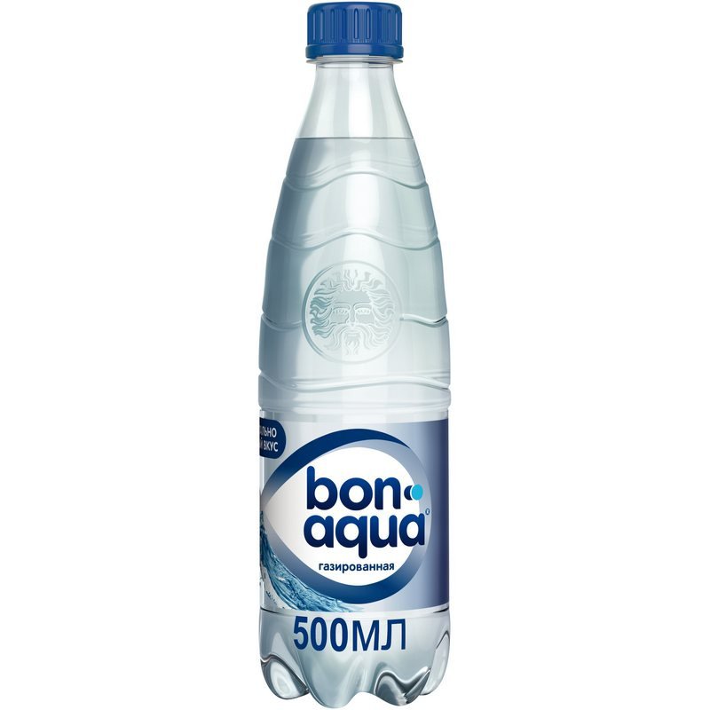 Вода питьевая газированная Bon Aqua (ПЭТ, 0,5л, 24шт/уп)