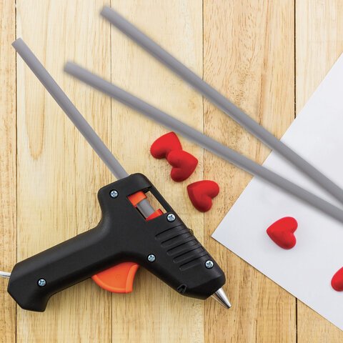 Клеевые стержни, диаметр 7 мм, длина 200 мм, серебристые, комплект 12 шт., BRAUBERG, европодвес