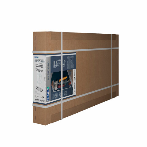 Гардеробная система BASIC G60, 2050×640х450 мм, 3 полки, 1 штанга, графит