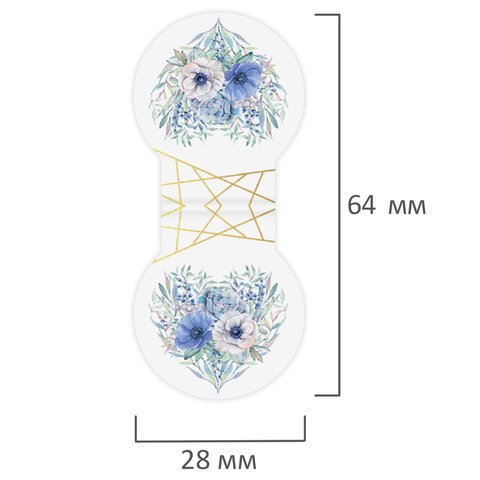 Закладки для книг МАГНИТНЫЕ, «FLOWERS», набор 6 шт., 32×28 мм, BRAUBERG