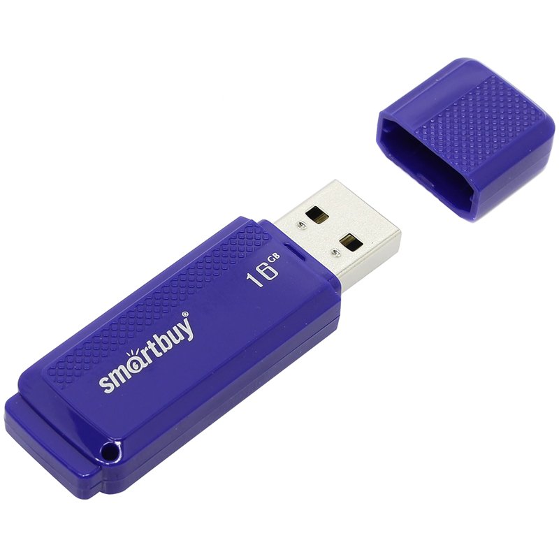 Флэш-диск 16 GB, SMARTBUY Dock, USB 2.0, синий