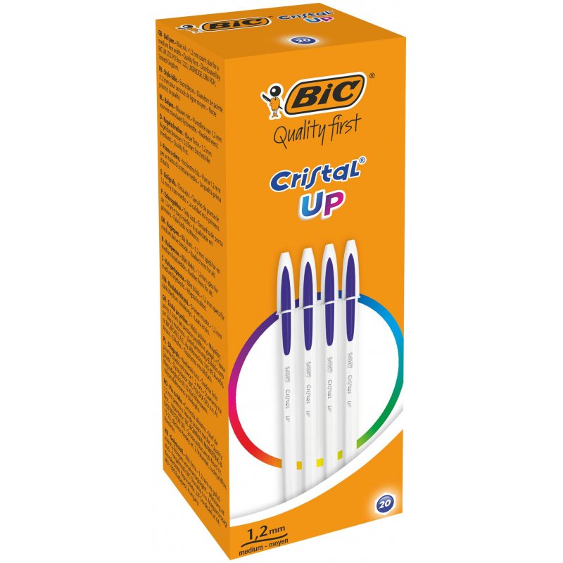 Ручка шариковая неавтоматическая масляная BIC Cristal синяя (толщина линии 0.35 мм)