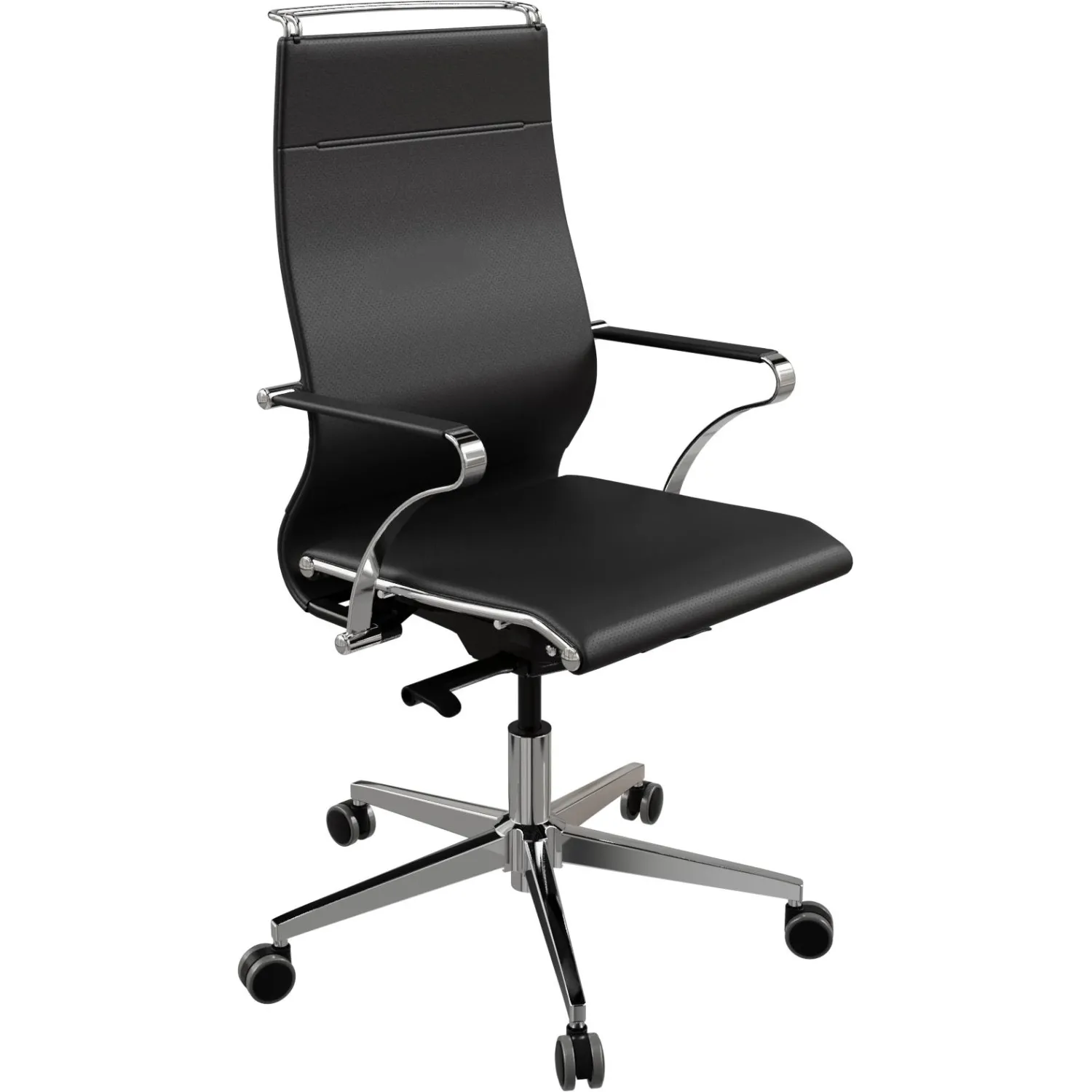 Кресло для руководителя Metta ErgoLife SynchroSit Well B2-195K чёрное (экокожа, металл хромированный)