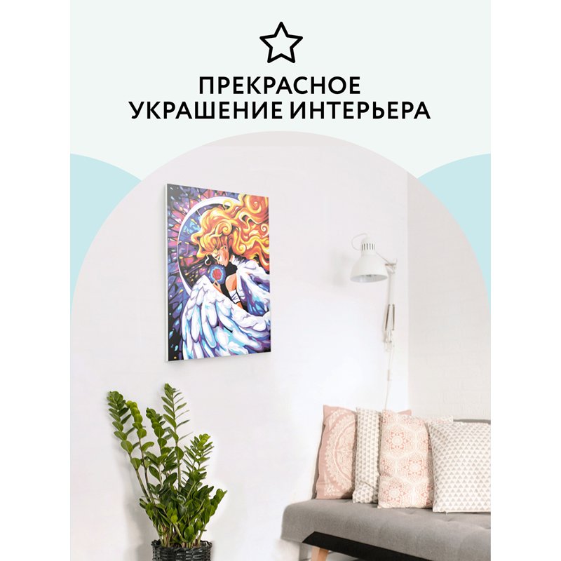Картина по номерам на картоне ТРИ СОВЫ «Ангел», 30×40, с акриловыми красками и кистями