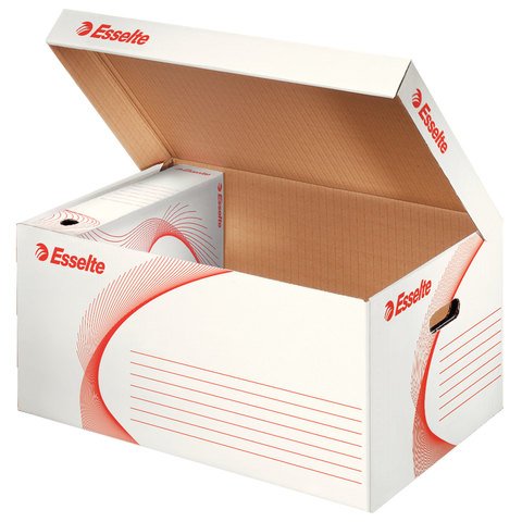 Накопитель документов ESSELTE, архивный контейнер "Standard", 56х26,5х38 см, открывается сверху, белый