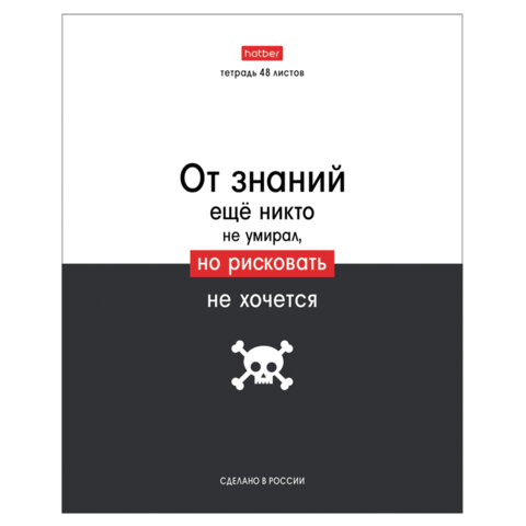 Тетрадь А5 48 л., HATBER скоба, клетка, обложка картон, «Люблю школу» (микс в коробе), 078565