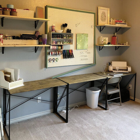 Стол на металлокаркасе BRABIX «LOFT CD-002», 1000×500х750 мм, складной, цвет дуб натуральный