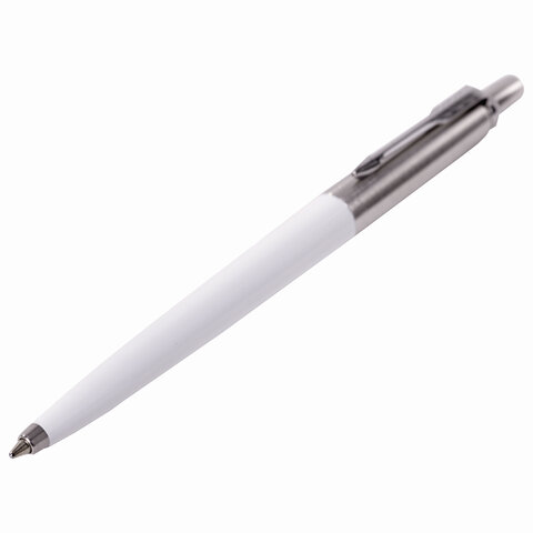 Ручка шариковая PARKER «Jotter Plastic CT», корпус белый, детали из нержавеющей стали, синяя