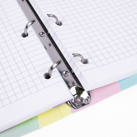 Тетрадь на кольцах А5 160×212 мм, 120 л., картон, матовая ламинация, клетка, BRAUBERG, кросс-серия PASTEL