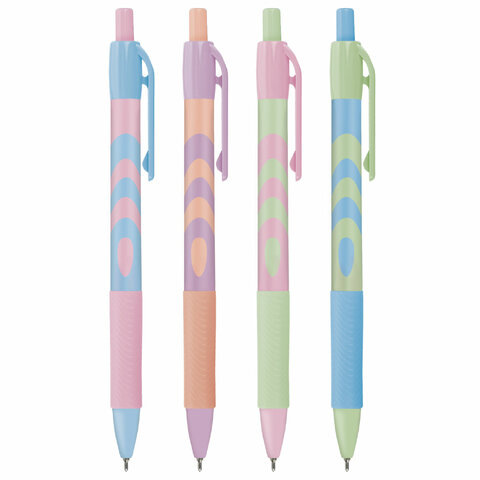 превью Ручка шариковая автоматическая BRAUBERG ULTRA-RT PASTEL, СИНЯЯ, 0.7мм, линия 0.35мм