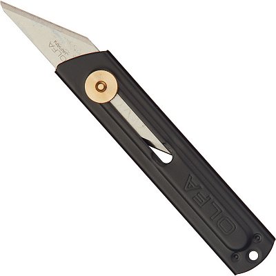 Нож универсальный Olfa СК-1 18 мм с выдвижным двухсторонним лезвием желтый