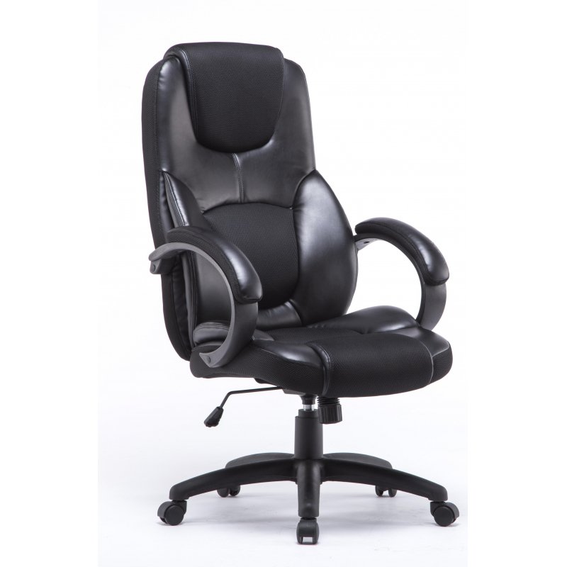 Кресло для руководителя Easy Chair-664 TRF черное (рециклированная кожа ...