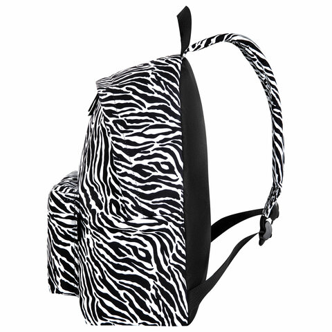 Рюкзак BRAUBERG универсальный, сити-формат, «Zebra», 20 литров, 41×32х14 см