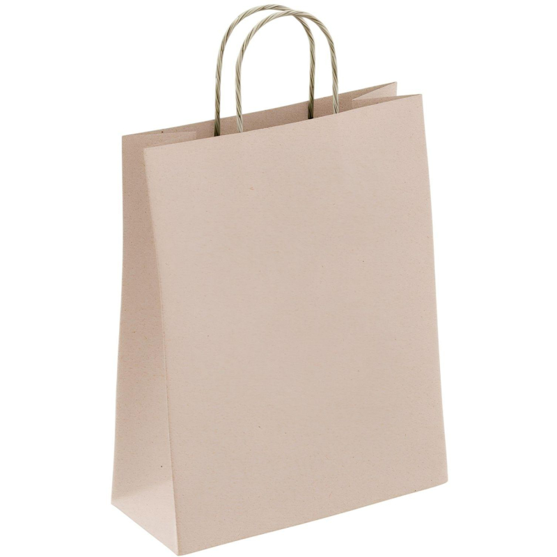 Пакет бумажный 250×220х120 мм с кручеными ручками, ЭКОКРАФТ. 90гр. 250шт/уп