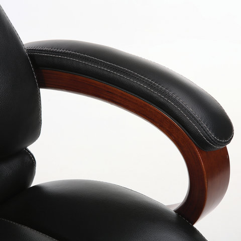 Кресло офисное BRABIX PREMIUM «Infinity EX-707», дерево, натуральная кожа, черное