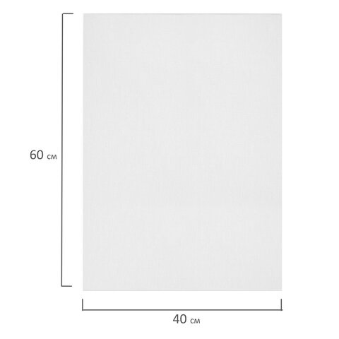 Холсты на картоне НАБОР 2 штуки (40×60 см), хлопок, грунт, 280 г/м2, BRAUBERG ART CLASSIC
