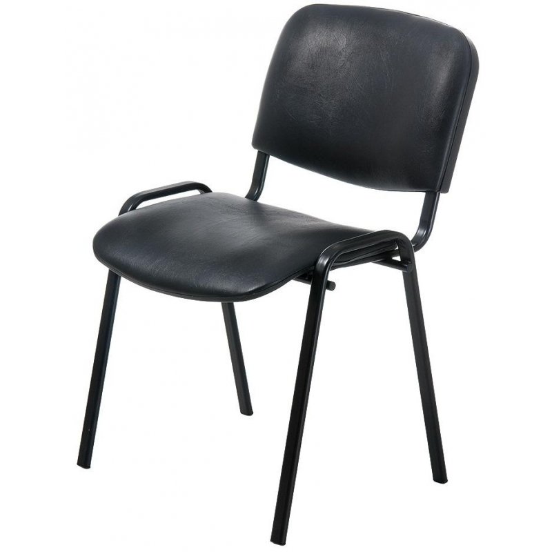 превью Стул офисный Easy Chair Изо черный (искусственная кожа, металл черный)