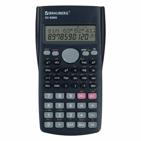 Калькулятор инженерный BRAUBERG SC-82MS (158×85 мм)240 функций10+2 разрядовтемно-синий271721