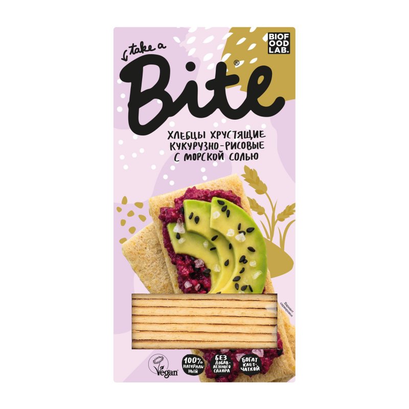 превью Хлебцы Bite кукурузно-рисовые с морской солью без глютена 150 г