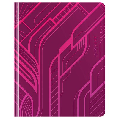 Дневник 1-11 кл. 48л. (твердый) Greenwich Line «Geometry. Pink», иск. кожа, тисн. фольгой, тон. блок, ляссе