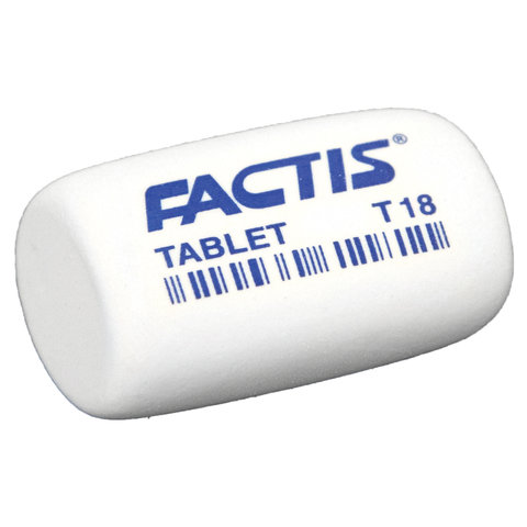 превью Резинка стирательная FACTIS Tablet T 18 (Испания), скошенный край, 45×28×13 мм, синтетический каучук