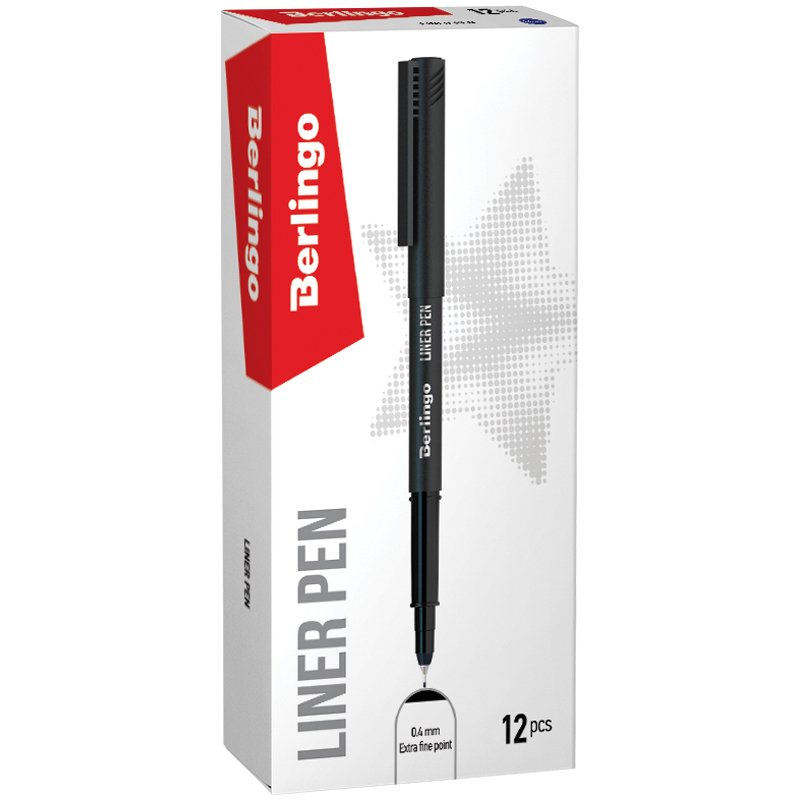 Ручка капиллярная Berlingo «Liner pen», черная, 0.4мм
