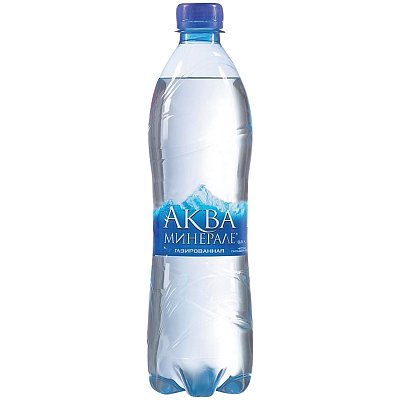 Вода ГАЗИРОВАННАЯ питьевая AQUA MINERALE (Аква Минерале), 0.5 л, пластиковая бутылка