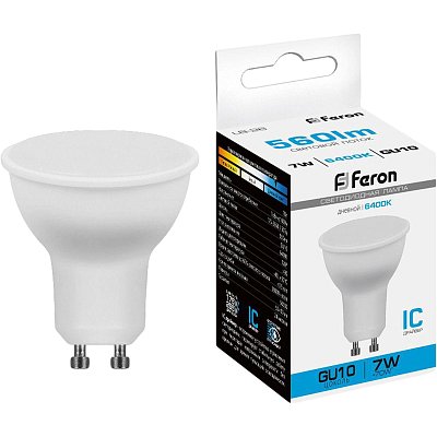 Лампа светодиодная Feron LB-26 GU10 7W 175-265V 6400K (25291)