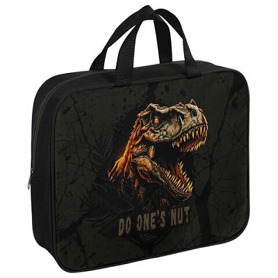 Папка на молнии с ручками BRAUBERG А4, 1 отделение, полиэстер, 80 мм, «Dino attack»