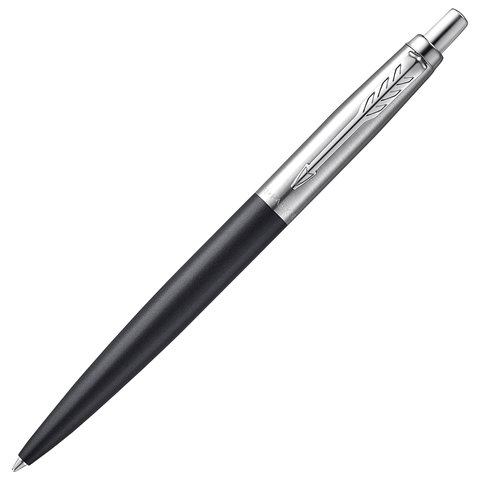 превью Ручка шариковая PARKER «Jotter XL», УТОЛЩЕННЫЙ корпус, черный матовый лак, детали из нержавеющей стали, синяя