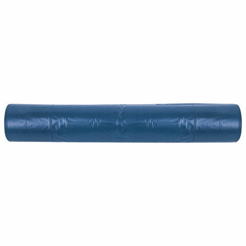 Мешки для мусора, 120 л, ЛАЙМА, комплект 10 шт., рулон, ПВД, особо прочные, 70×110 см, 40 мкм, синие