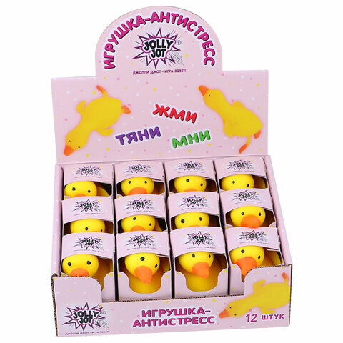 Игрушка-антистресс «ГУСЬ», 17 см, желтый, дисплей, JOLLY JOT (ДЖОЛЛИ ДЖОТ)