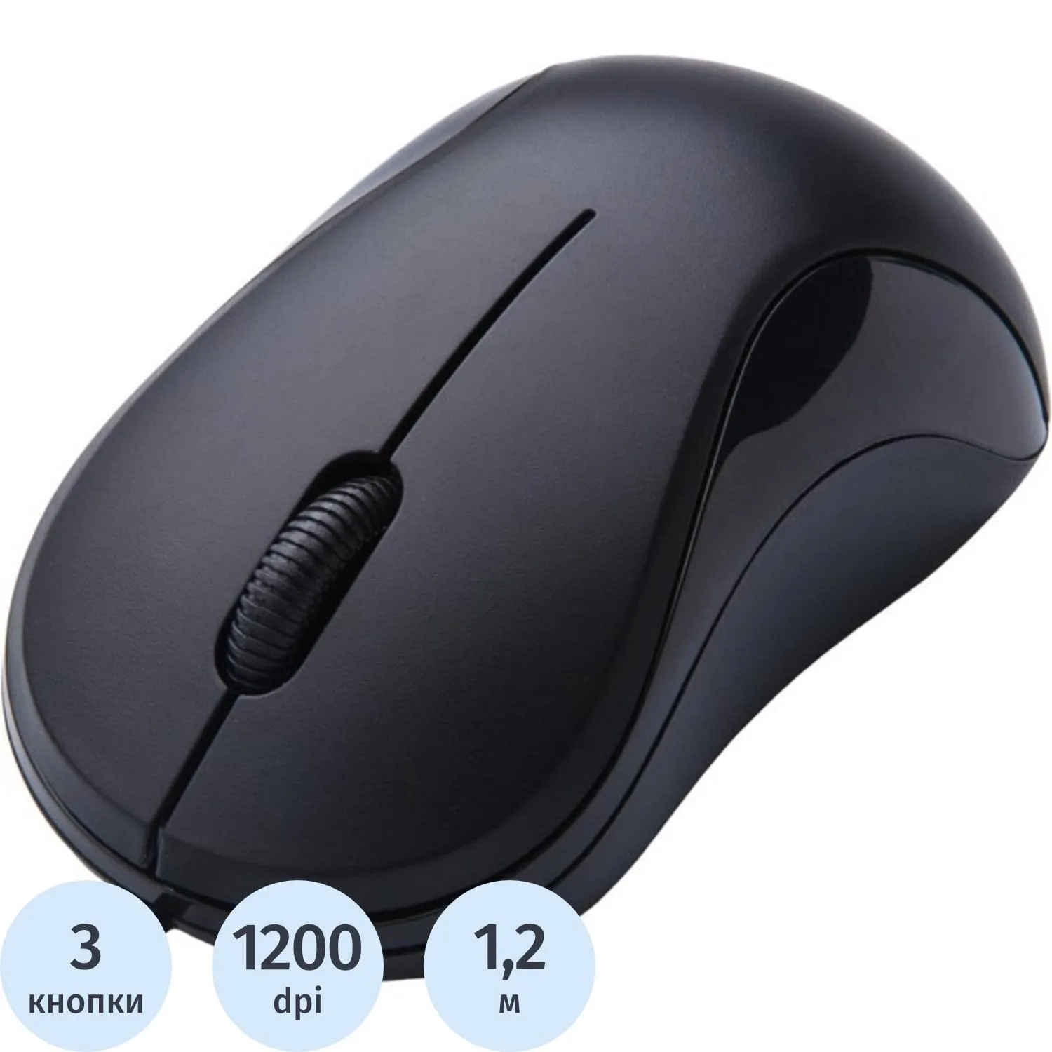 Мышь компьютерная Oklick 115S черная (711636)