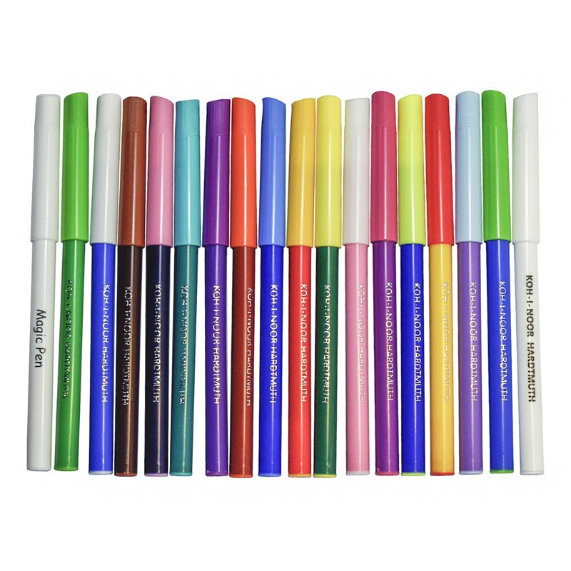 Фломастеры Koh-I-Noor «Magic», 16+2цв., трехгранные, ПВХ, европодвес