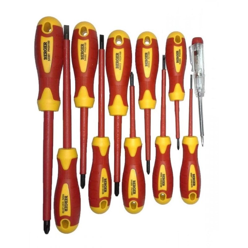 превью Набор отверток диэлектрических до 1000V 11 предметов BERGER BG1066