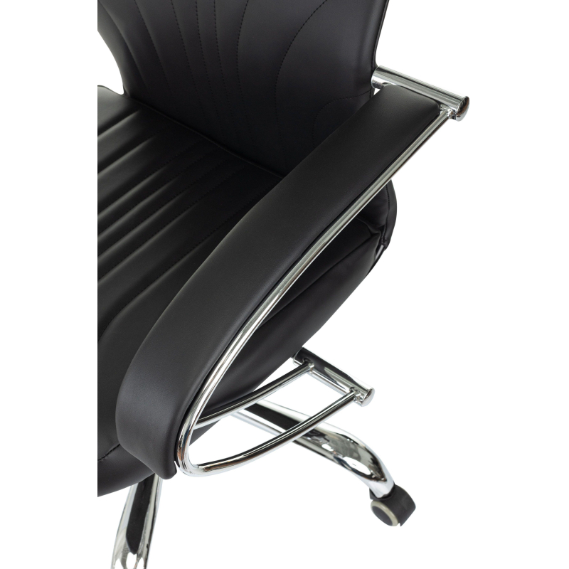 Кресло VB_EChair 655LT SL/TPU черный экокожа крестов. хром