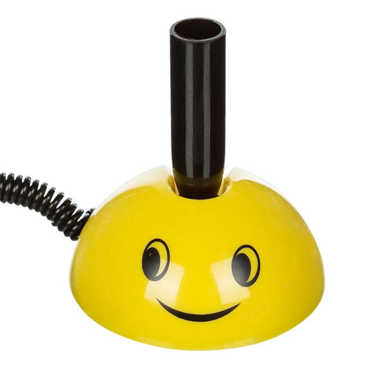 Ручка шариковая на липучке для стола Attache Smile желтая, син. ст. 