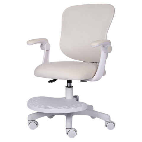 Кресло детское с подставкой для ног BRABIX «Sky MG-206», велюр, бежевое