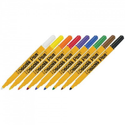 Набор маркеров для декорирования Centropen «Decor Pen 2738» 09цв., пулевид, 1.5мм, картон. уп., евр. 