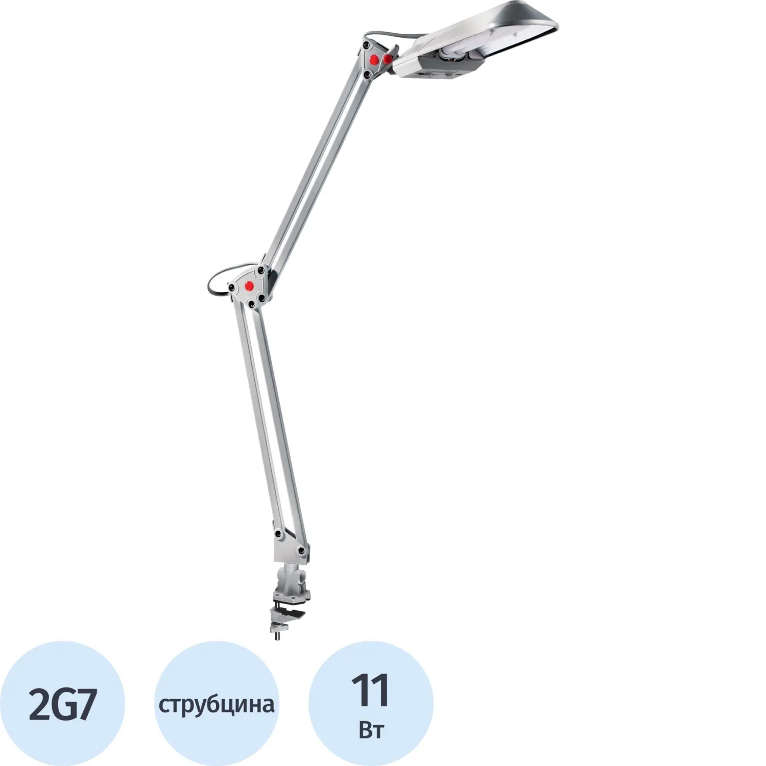 превью Светильник настольный Camelion KD-017C серебристый