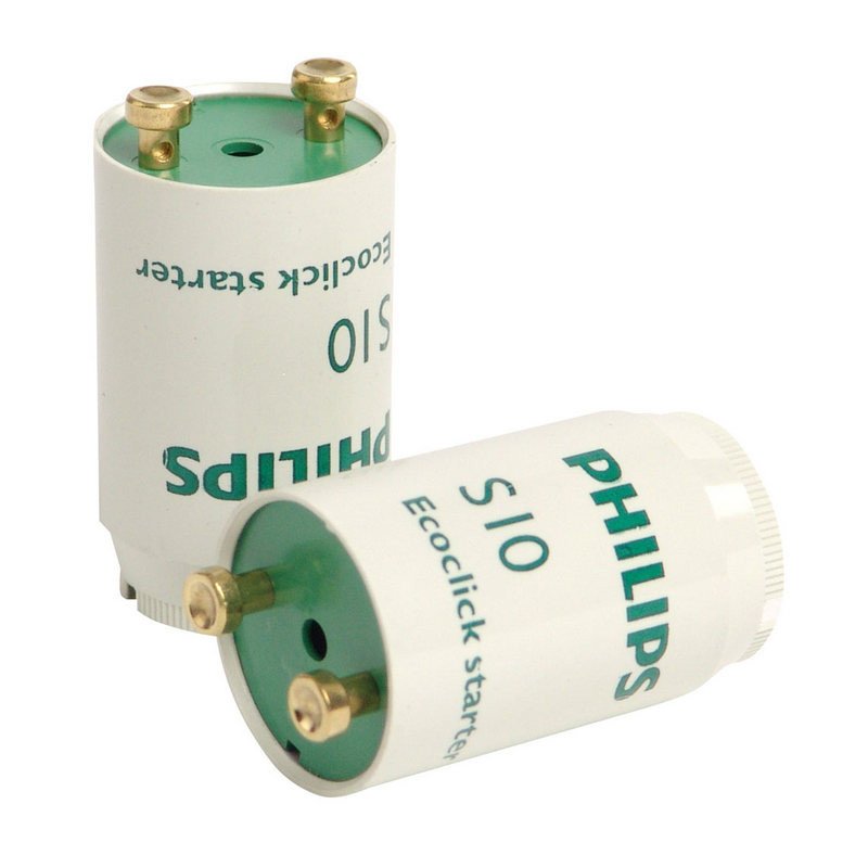 Стартер для люминесцентных ламп Philips S10 4-65W 220-240V (одноламповая схема подключения, 25шт./уп.)