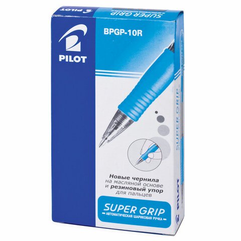 Ручка шариковая PILOT BPGP-10R-F авт.резин.манжет.синяя 0,32мм