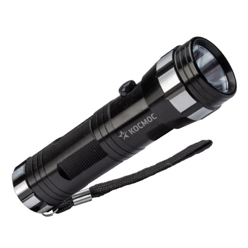 превью Фонарь ручной КОСМОС KOS108B 1ВтLED/3xAAА/корпус алюминий/ремешок ручной